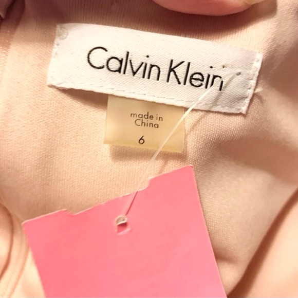 Calvin Klein Blush Rose Mirror Design Dress Size 6 - Picture 8 of 10